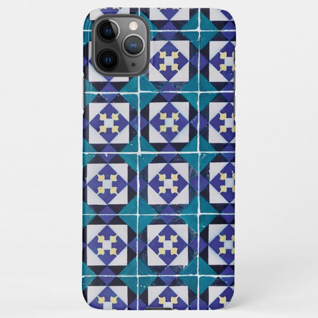 Capa Para iPhone Azulejos Portugueses - Azulejo Diamond Geométrico (Verso)