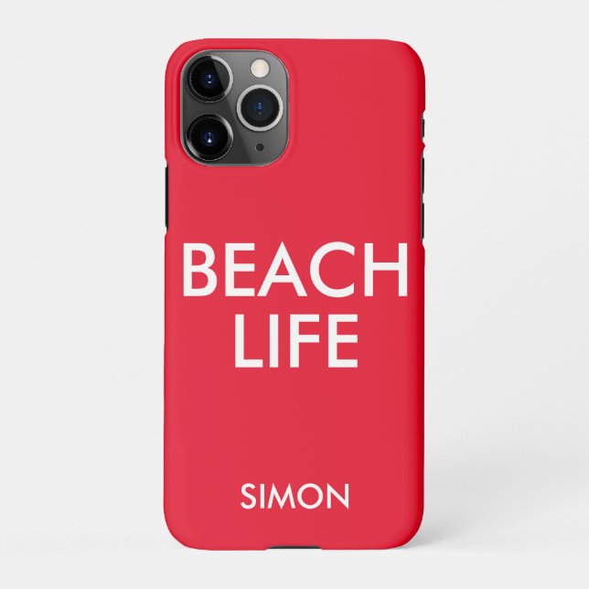 Capa Para iPhone Beach Life Lifeguard Gift Red (Verso)