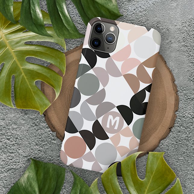 Capa Para iPhone Beige Personalizado Tan Cinza Teal Black Verde Art (Criador carregado)