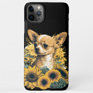 Capa Para iPhone Bela Chihuahua Girassol Arte Desenhadora