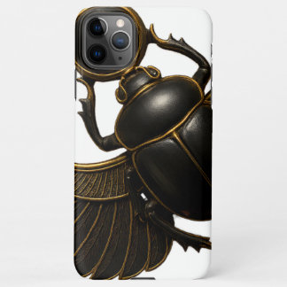 Capa Para iPhone Black and Gold Pharaonic Beetle iPhone Case