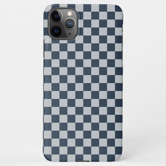 Capa Para iPhone Black ice checkered board pattern (Verso)