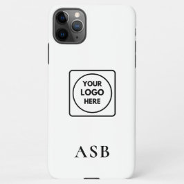 Capa Para iPhone Black Monogram Custom Logo Photo iphone case