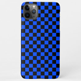 Capa Para iPhone Blue and black checkerboard pattern