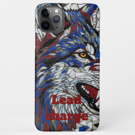 Capa Para iPhone Bold Mosaic Wolf Lead The Charge iPhone Case