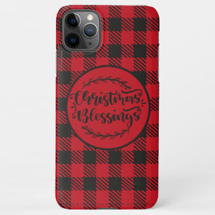 CAPA PARA iPhone BUFFALO XADREZ DE NATAL VERMELHO E PRETO