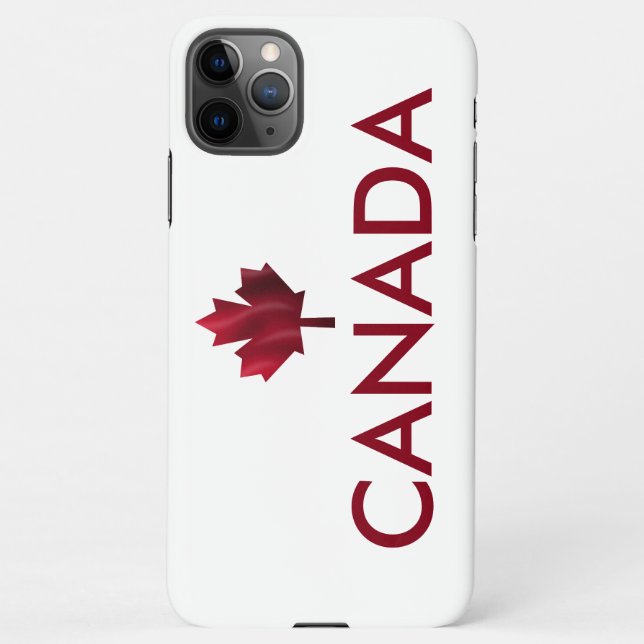Capa Para iPhone Canadá e Folha Vermelha de Maple (Verso)