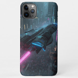 Capa Para iPhone Capa de telefone do Cyberpunk Neon Spaceship
