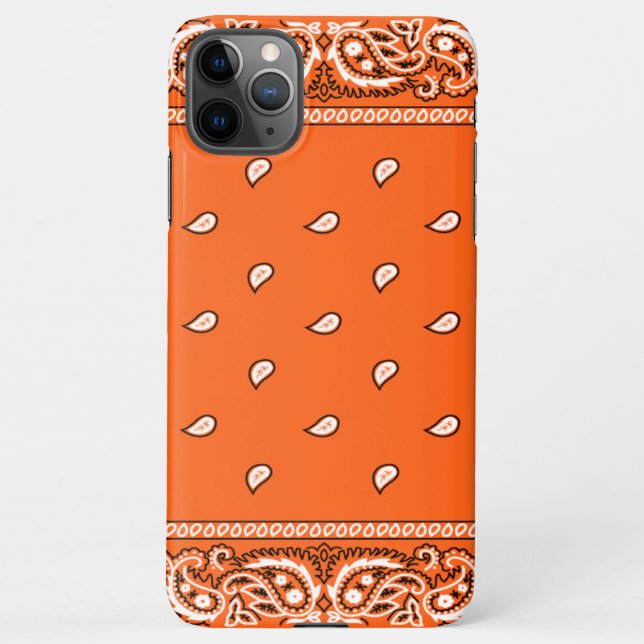 Capa Para iPhone Capa de telefone Laranja do iPhone Bandana (Verso)