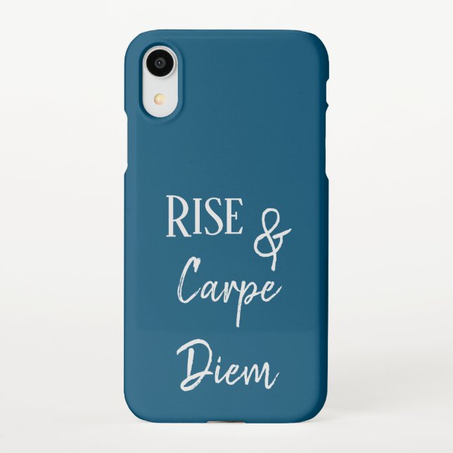 Capa Para iPhone Capa de telefone Rise e Carpe Diem (Verso)
