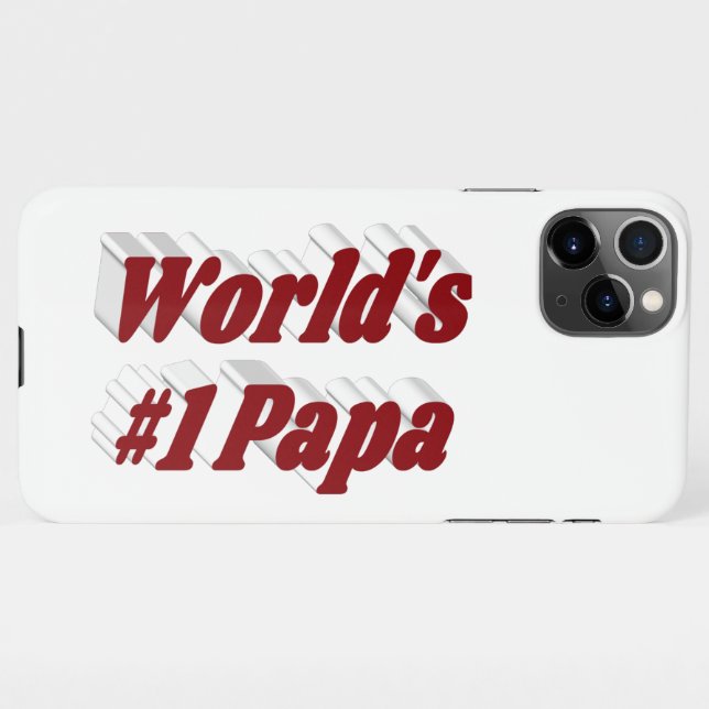 Capa Para iPhone Capas de iphone de texto do Papa burgundy (Verso Horizontal)