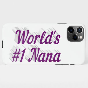 Capa Para iPhone Capas de iphone de texto roxo da Nana