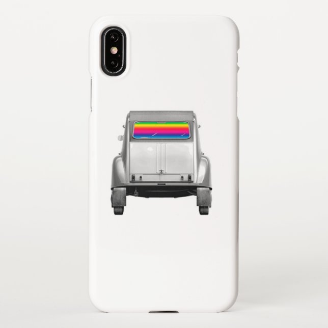 Capa Para iPhone Carro + arco-íris (Verso)