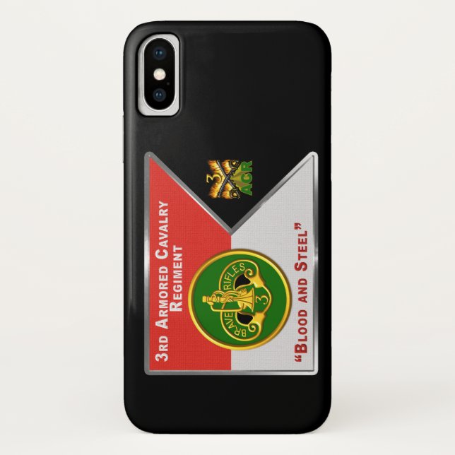 Capa Para iPhone, Case-Mate 3º Regimento de Cavalaria Blindada “Brave Rifles” (Verso)