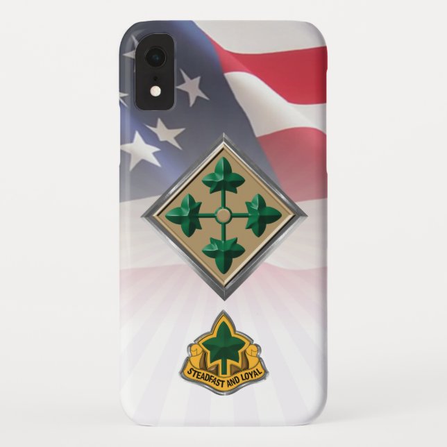 Capa Para iPhone, Case-Mate 4ª Divisão de Infantaria "Steadfast and Loyal" (Verso)