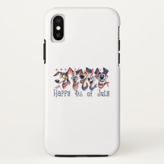 Capa Para iPhone Da Case-Mate 4 de julho. Dia da Independência. Cachorros engraç