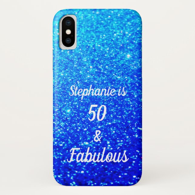 Capa Para iPhone, Case-Mate 50 E Fabulosa Loteria Azul De Aniversário Profundo (Verso)