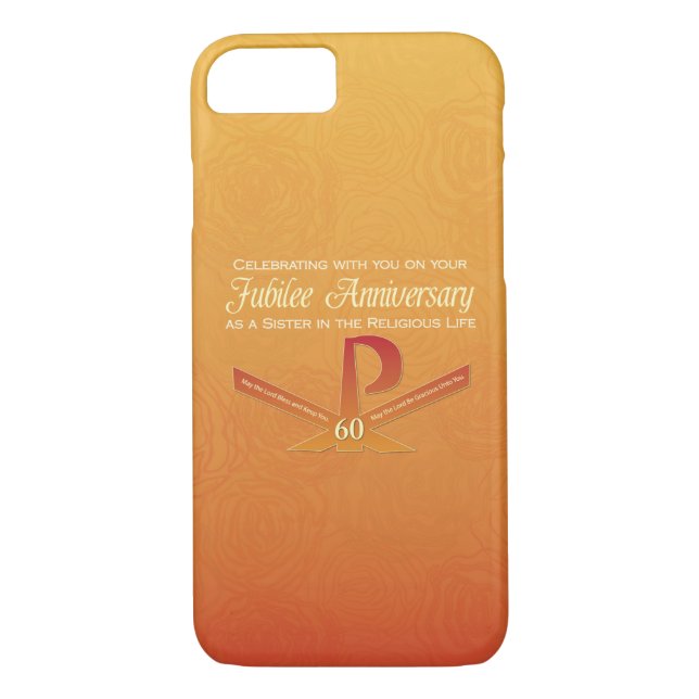Capa Para iPhone, Case-Mate 60º aniversário do Jubileu Nun Pax Cross, Orange (Verso)
