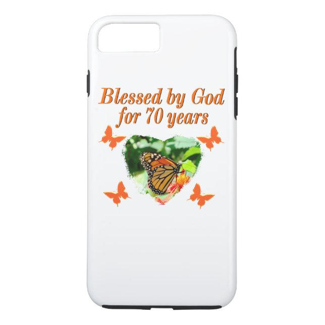 CAPA PARA iPhone, Case-Mate  70 BIRTHDAY BOTTERFLY PHOTO DESIGN (Verso)