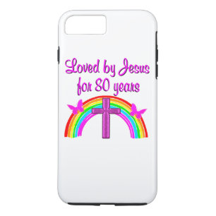CAPA iPhone 8 PLUS/7 PLUS 80 CHRISTIAN BIRTHDAY RAINBOW DESIGN
