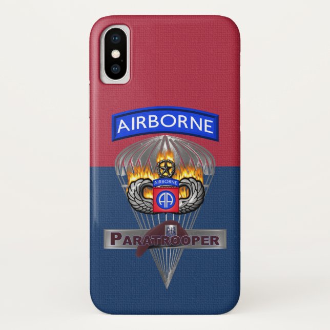 Capa Para iPhone, Case-Mate 82ª Divisão Aerotransportada “Até o Fim” (Verso)