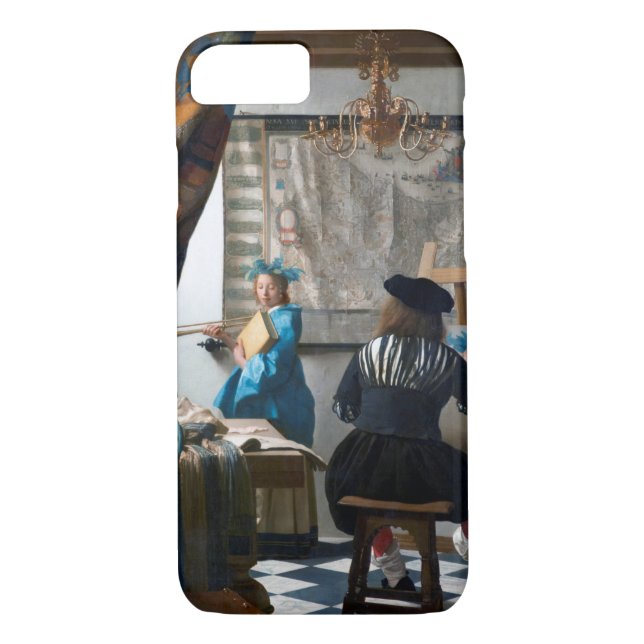 Capa Para iPhone, Case-Mate A Arte da Pintura, Johannes Vermeer, 1666-1667 (Verso)