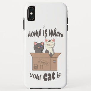 Capa Para iPhone Da Case-Mate A citação engraçada de Home é onde seu gato está