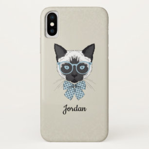 Capa Para iPhone Da Case-Mate A forma Smart do gato Siamese adiciona seu nome