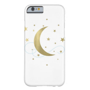 Capa Barely There Para iPhone 6 A lua azul & Dourado da luz lunática - Stars