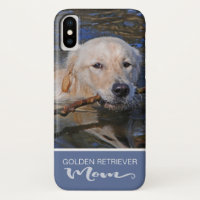 A mamã do golden retriever adiciona sua foto do