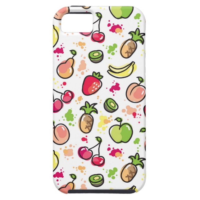 Capa Para iPhone, Case-Mate a mão tirada frutifica teste padrão (Traseira)
