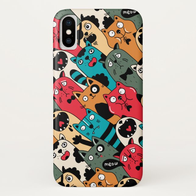 Capa Para iPhone, Case-Mate A multidão de gatos (Verso)