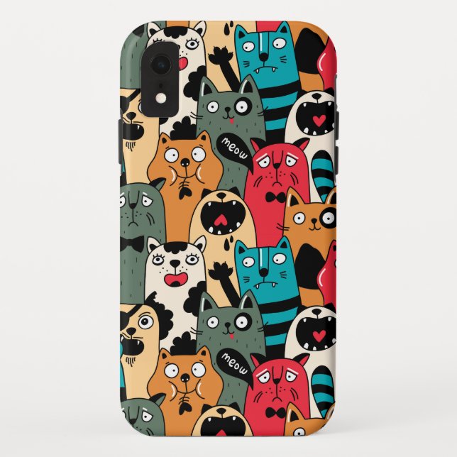 Capa Para iPhone, Case-Mate A multidão de gatos (Verso)