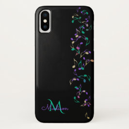 Capa Para iPhone X A música de conexão em cascata nota o caso do