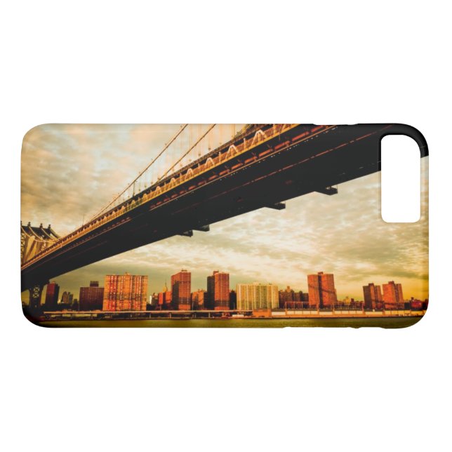 Capa Para iPhone, Case-Mate A opinião da ponte de Manhattan do lado de (Verso (Horizontal))