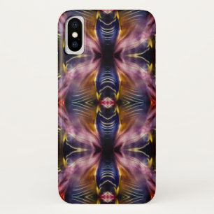 Capa Para iPhone Da Case-Mate A repetição de seda em preto e burgundy inflou o