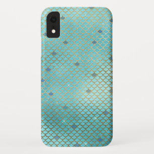 Capa Para iPhone Da Case-Mate A sereia verde da cerceta escala o teste padrão