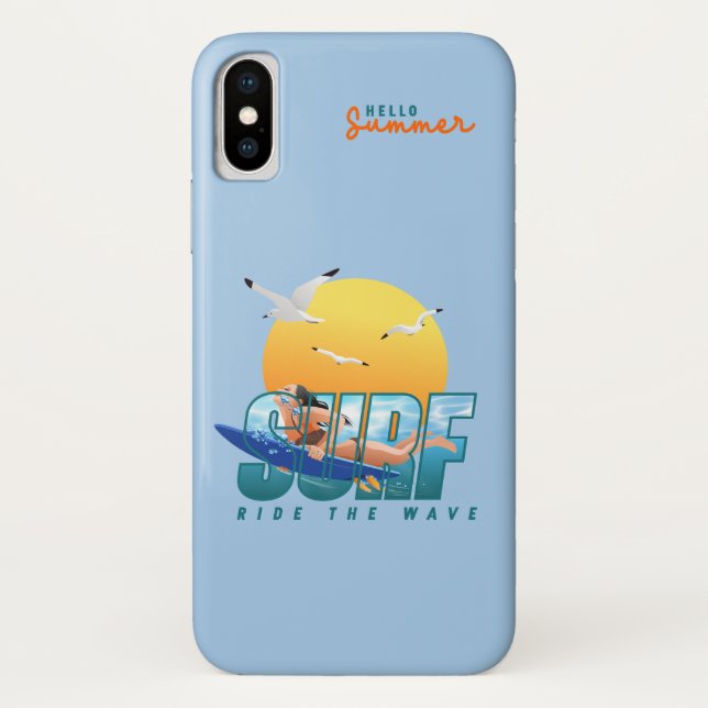 Capa Para iPhone, Case-Mate A surfista anda pela onda | F) (Verso)
