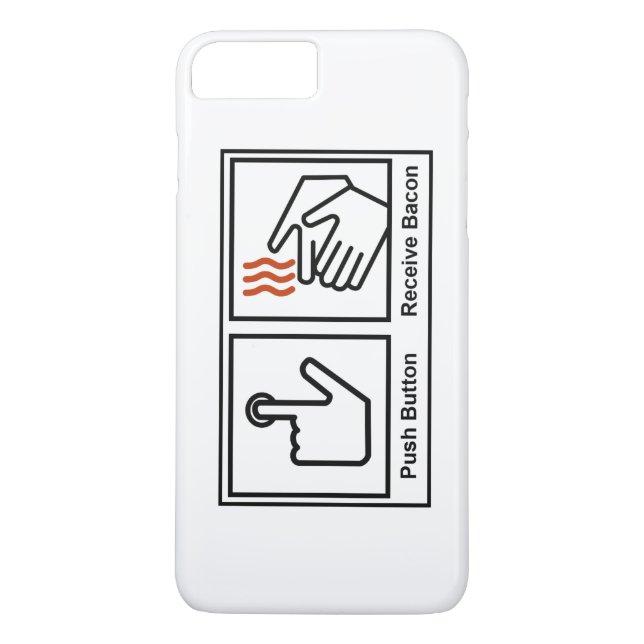 Capa Para iPhone, Case-Mate A tecla, recebe o bacon (Verso)