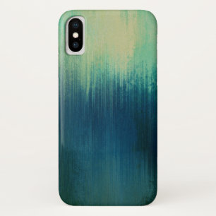 Capa Para iPhone X A textura escura da arte do papel da cerceta