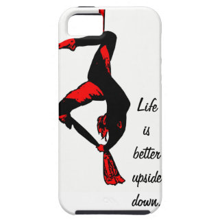Capa Tough Para iPhone 5 A vida é cobrir melhor de cabeça para baixo do