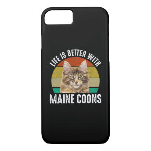 Capa iPhone 8/ 7 A Vida É Melhor Com O Maine Coons