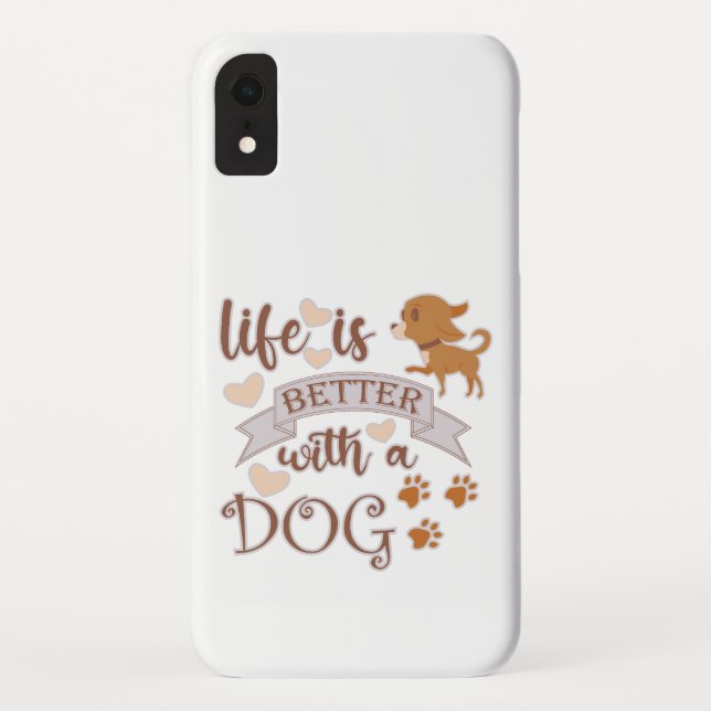Capa Para iPhone, Case-Mate A vida é melhor com uma citação engraçada (Verso)