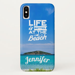 Capa Para iPhone Da Case-Mate A vida é melhor na ilha do paraíso de verão na