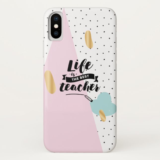 Capa Para iPhone, Case-Mate A vida é o melhor professor (Verso)