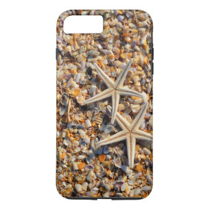 Capa iPhone 8 Plus/7 Plus A Vida é uma Praia Vamos Brincar Conchas e Estrela