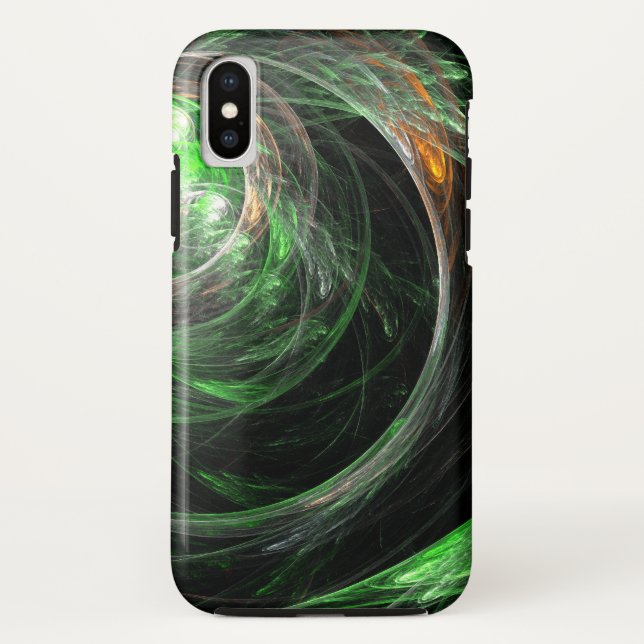 Capa Para iPhone, Case-Mate À volta da Abstrato de Arte Verde Mundial (Verso)