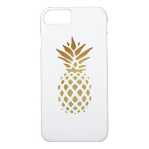 Capa iPhone 8/ 7 Abacaxi dourado, fruta no ouro