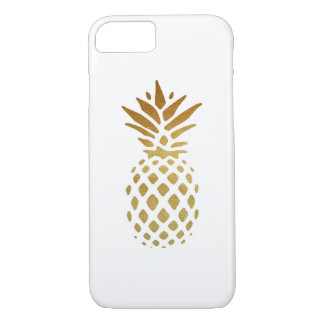 Capa iPhone 8/ 7 Abacaxi dourado, fruta no ouro