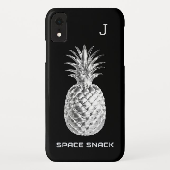 Capa Para iPhone, Case-Mate Abacaxi Espacial Lanche Espaço Fruta Monogramada P (Verso)
